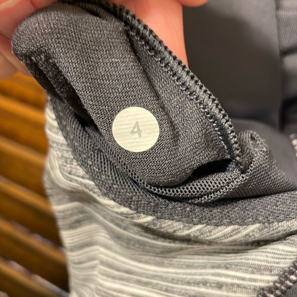 Lululemon Push Your Limits Grey Striped Cross Back Tank - Picture 6 of 7
